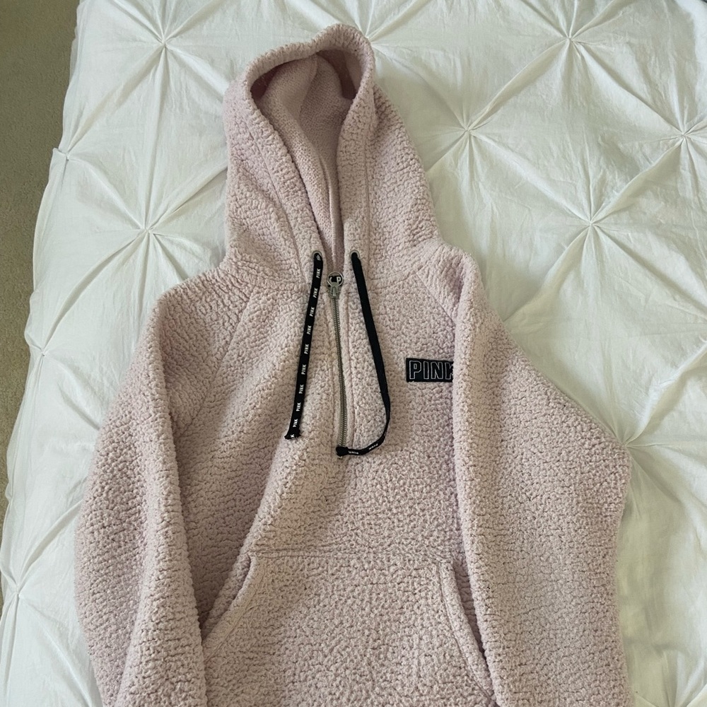 PINK hooded sherpa